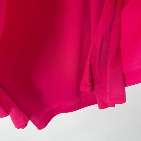 Jessica Simpson Dress SZ8 NWT Bow Back Flutter Sleeve Fuchsia Pink Cocktail Mini - Picture 14 of 16